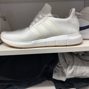 White Adidas Swift Run Sneakers